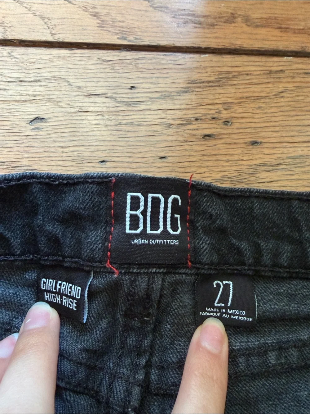 BDG Black Distressed Denim Short